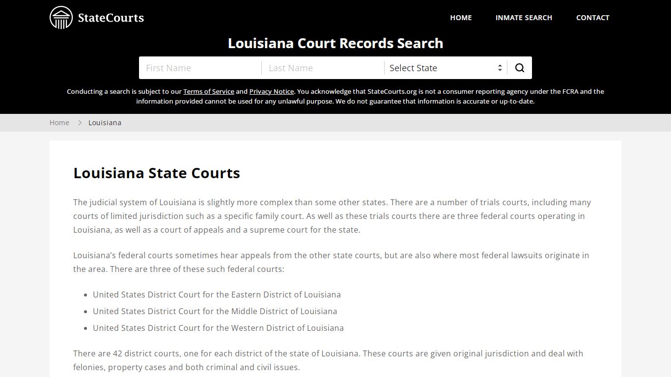 Louisiana Court Records - LA State Courts